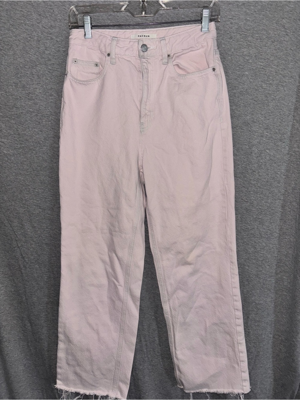 PacSun High-Rise Straight Leg Jeans 90s Boyfriend Light Pink